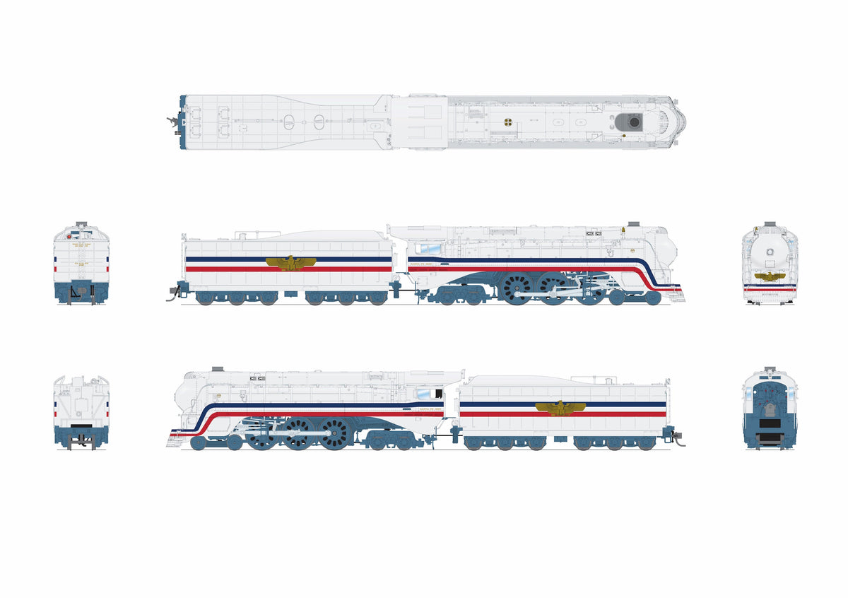 Broadway Limited Imports 8986 HO Freedom Train #3460, 1947 Fantasy Paint, Paragon4 Sound/DC/DCC, Smoke - view 8