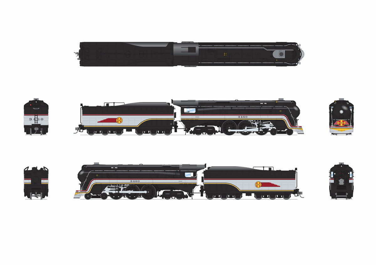 Broadway Limited Imports 8987 HO ATSF #3460, Valley Flyer Fantasy Paint, Paragon4 Sound/DC/DCC, Smoke - view 8