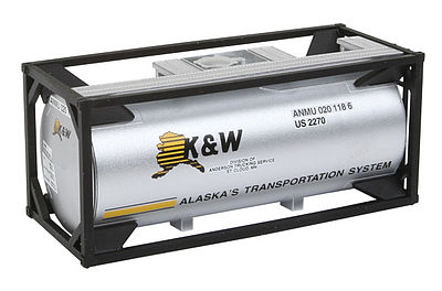 Walthers SceneMaster 8102 HO Scale 20' Tank Container - Kit - K&W Alaska