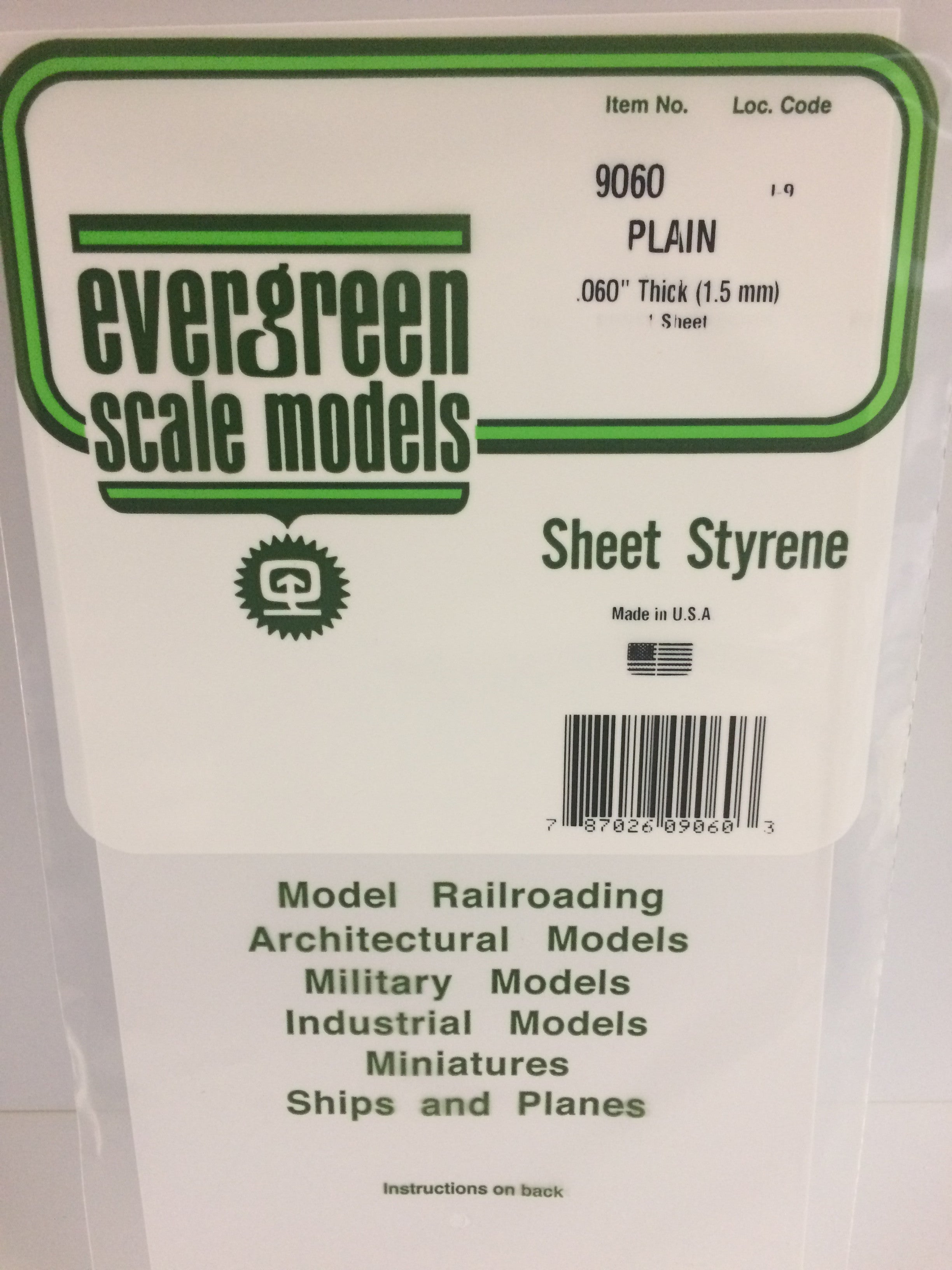 Evergreen 19060 .060" 12" X 24" Opaque White Polystyrene Sheet Bulk Pack (4 pcs)