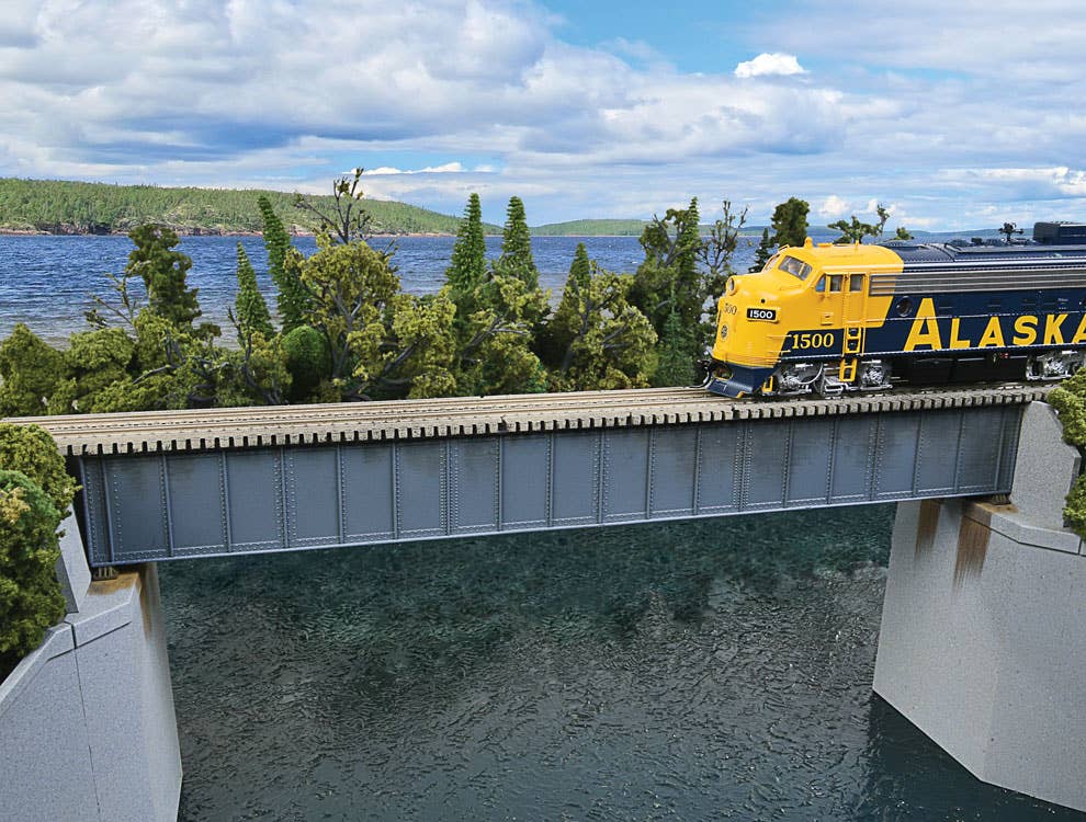 Walthers Cornerstone 4508 HO Scale 90' Single-Track Railroad Deck Girder Bridge - Kit - 12-7/16 x 1-3/16 x 1-3/16" 31.5 x 3.0 x 3.0cm