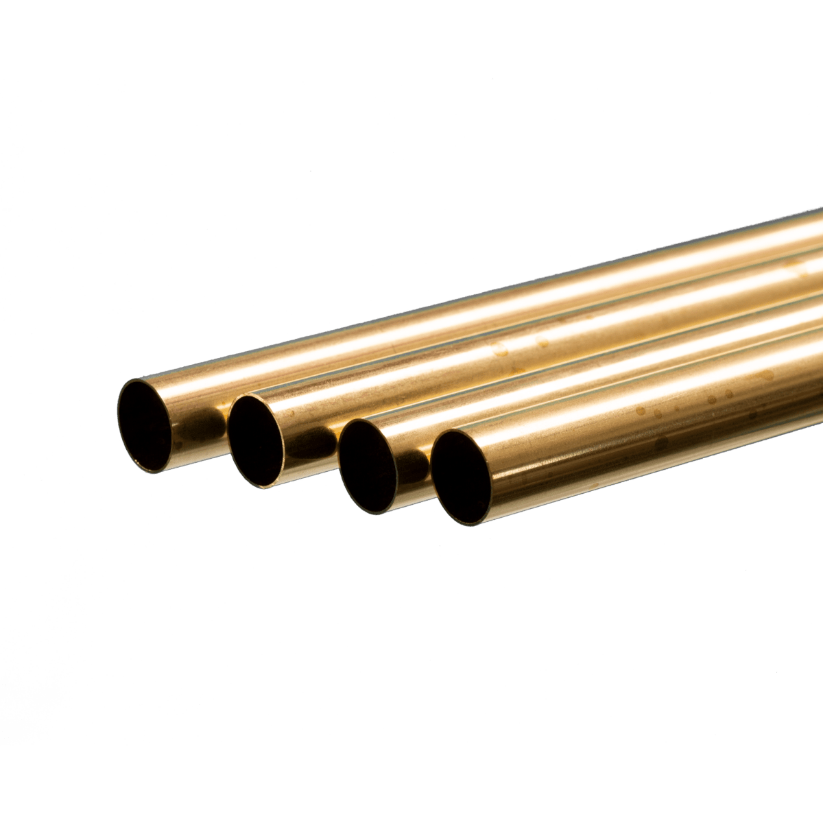 K&S 9115 Round Brass Tube 1/2" OD x 0.014" Wall x 36" Long (4 Pieces) - Oakville Model Trains Depot