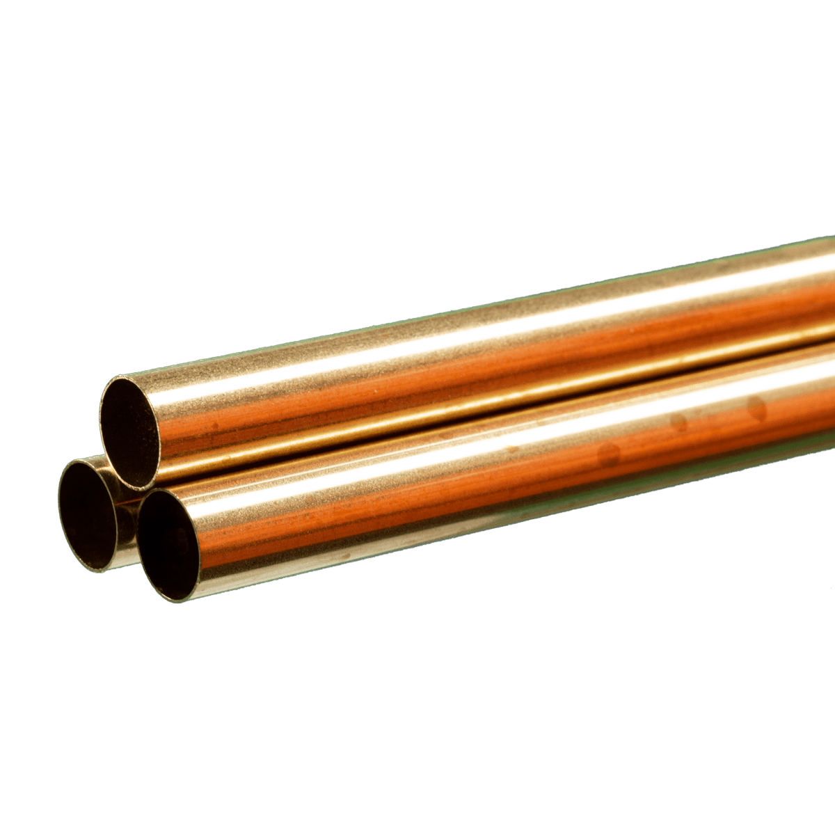 K&S 9119 Round Brass Tube 9/16" OD x 0.014" Wall x 36" Long (3 Pieces) - Oakville Model Trains Depot