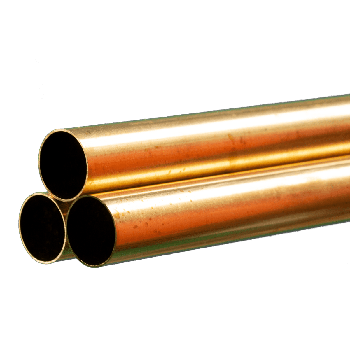 K&S 9121 Round Brass Tube 19/32" OD x 0.014" Wall x 36" Long (3 Pieces) - Oakville Model Trains Depot