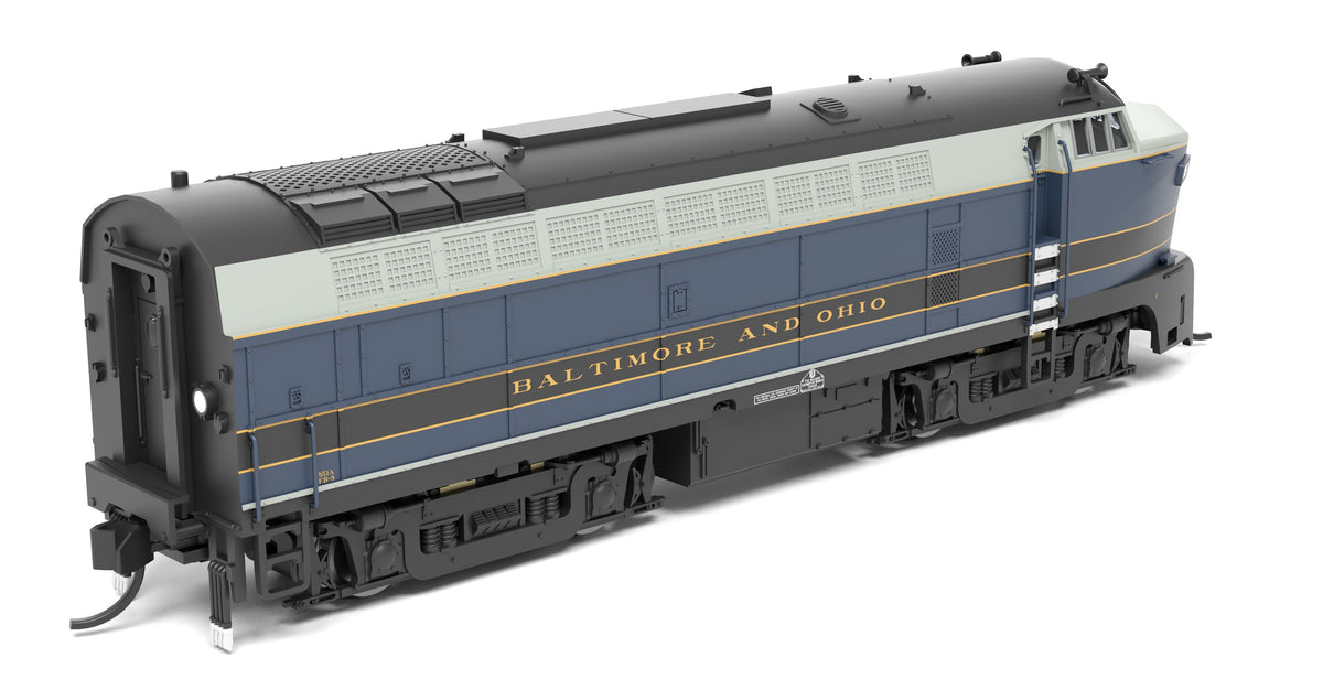 Broadway Limited Imports 9627 N B&O Sharknose, RF-16 A/B set, 851A/851X, As-Delivered, A-unit Paragon4 Sound/DC/DCC, Unpowered B - view 3