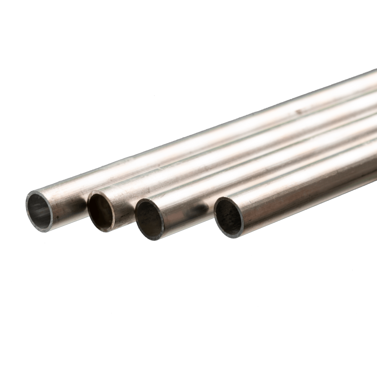 K&S 9317 Round Aluminum Tube 7/16" OD x 0.035" Wall x 36" Long (4 Pieces) - Oakville Model Trains Depot