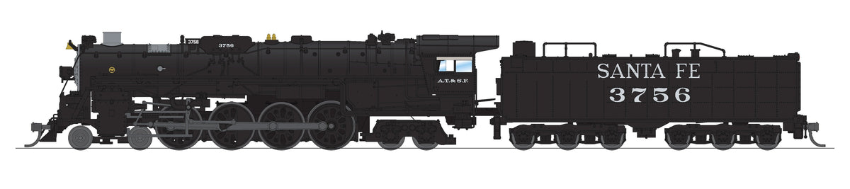 Broadway Limited Imports 9401 N ATSF 4-8-4, #3756, In Service, Paragon4 Sound/DC/DCC, w/ Smoke