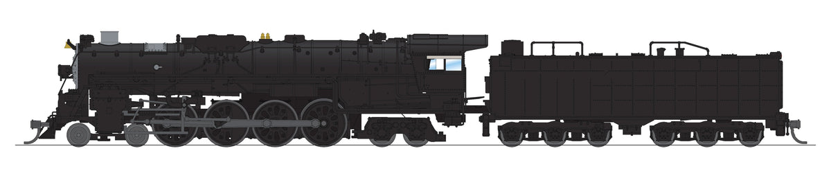 Broadway Limited Imports 9406 N ATSF 4-8-4, Unlettered, Paragon4 Sound/DC/DCC, w/ Smoke