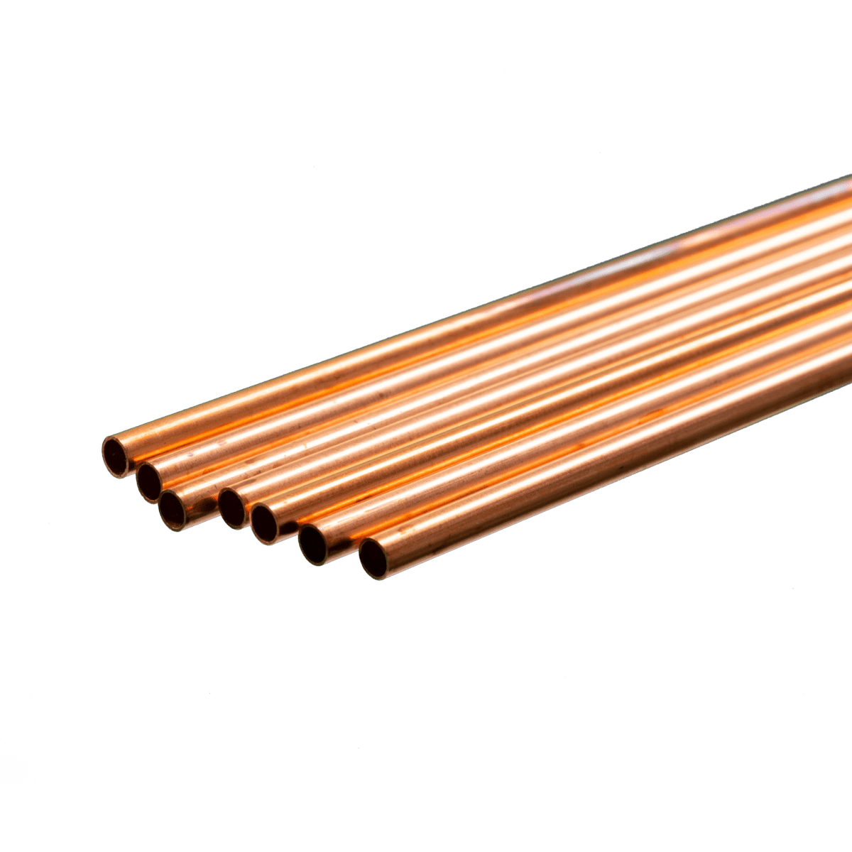 K&S 9511 Round Copper Tube 3/16" OD x 0.014" Wall x 36" Long (7 Pieces) - Oakville Model Trains Depot