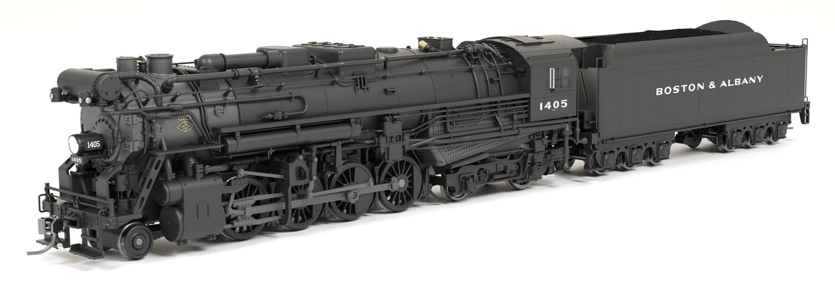 Broadway Limited Imports 9605 HO Boston & Albany A-1a Berkshire 2-8-4 (Brass-Hybrid), B&A #1405, Post-1946 Appearance, 6-Axle Tender, Block Lettering, Stealth Series, No-Sound / DCC-Ready — view 2