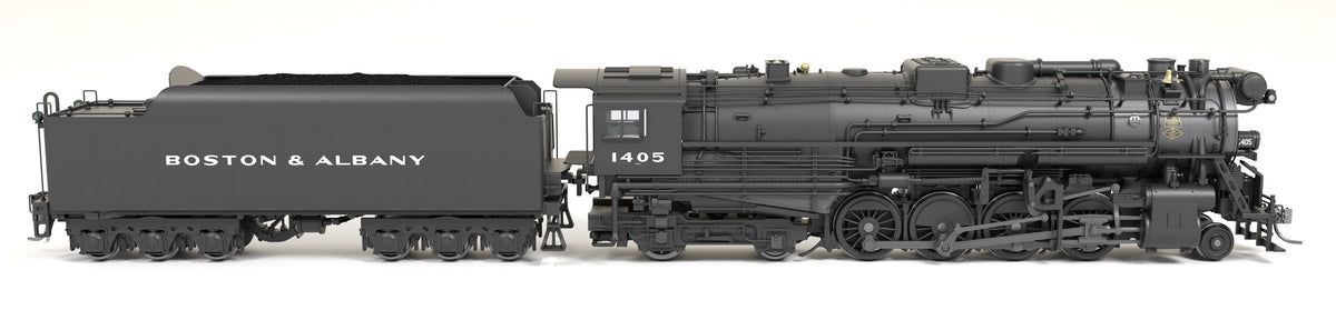 Broadway Limited Imports 9605 HO Boston & Albany A-1a Berkshire 2-8-4 (Brass-Hybrid), B&A #1405, Post-1946 Appearance, 6-Axle Tender, Block Lettering, Stealth Series, No-Sound / DCC-Ready — view 5
