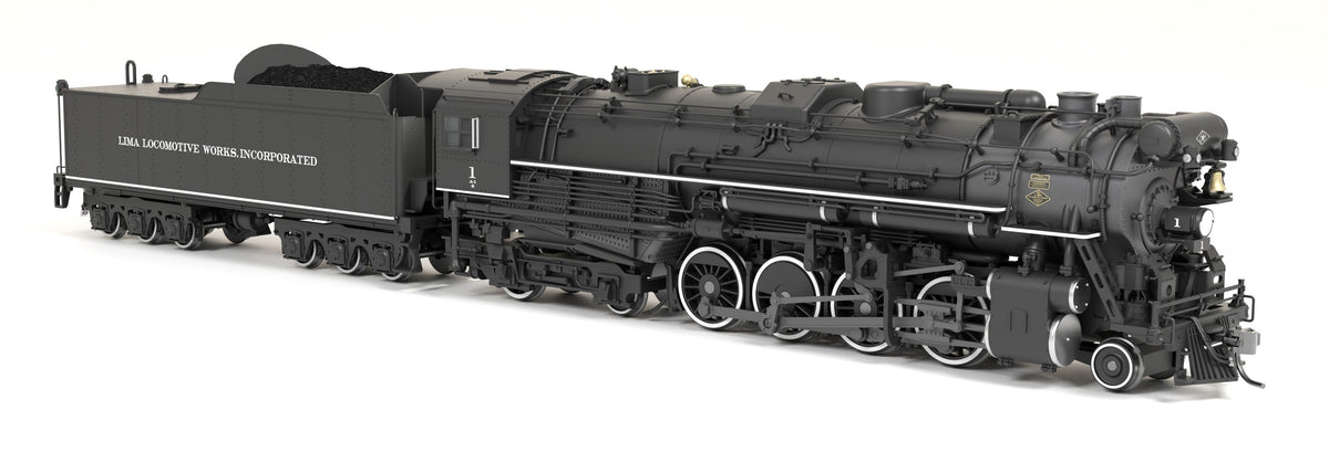 Broadway Limited Imports 9613 HO Lima A-1 Berkshire 2-8-4 (Brass-Hybrid), Lima Locomotive Works #1, 1920s Appearance, Stealth Series, No-Sound / DCC-Ready — view 6