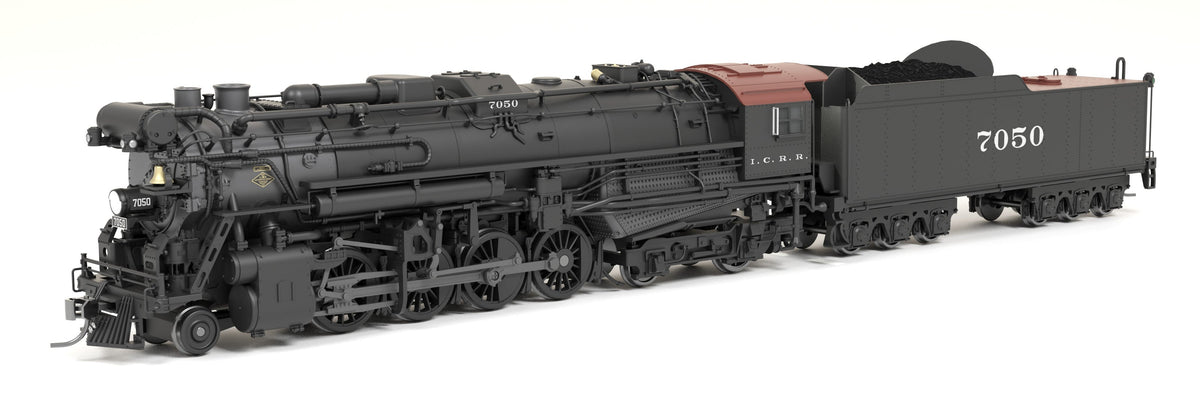 Broadway Limited Imports 9614 HO Illinois Central Lima A-1 Berkshire 2-8-4 (Brass-Hybrid), Illinois Central #7050, 1930s Appearance, Paragon4 Sound/DC/DCC, Smoke — view 2