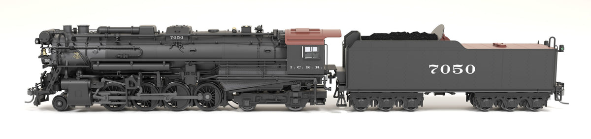 Broadway Limited Imports 9614 HO Illinois Central Lima A-1 Berkshire 2-8-4 (Brass-Hybrid), Illinois Central #7050, 1930s Appearance, Paragon4 Sound/DC/DCC, Smoke