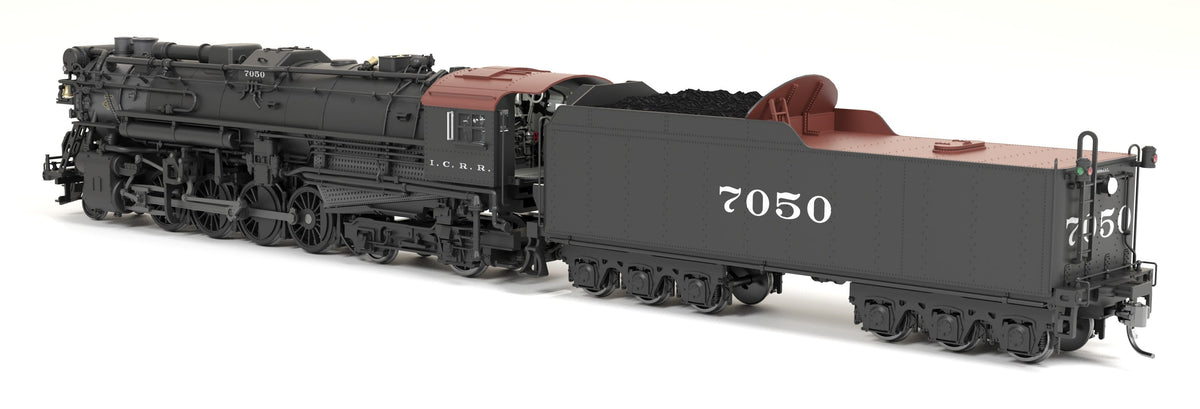 Broadway Limited Imports 9614 HO Illinois Central Lima A-1 Berkshire 2-8-4 (Brass-Hybrid), Illinois Central #7050, 1930s Appearance, Paragon4 Sound/DC/DCC, Smoke — view 3