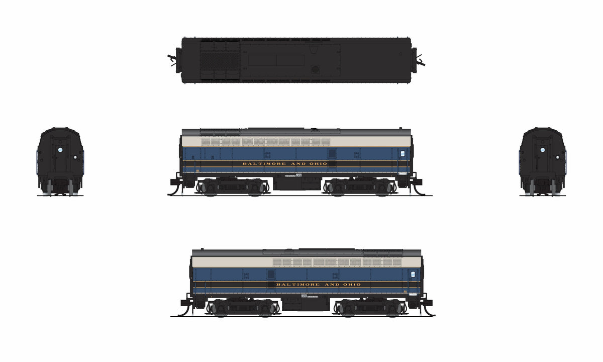 Broadway Limited Imports 9632 N B&O Sharknose, RF-16 B, As-Delivered, 857X, No-Sound / DCC-Ready - view 8