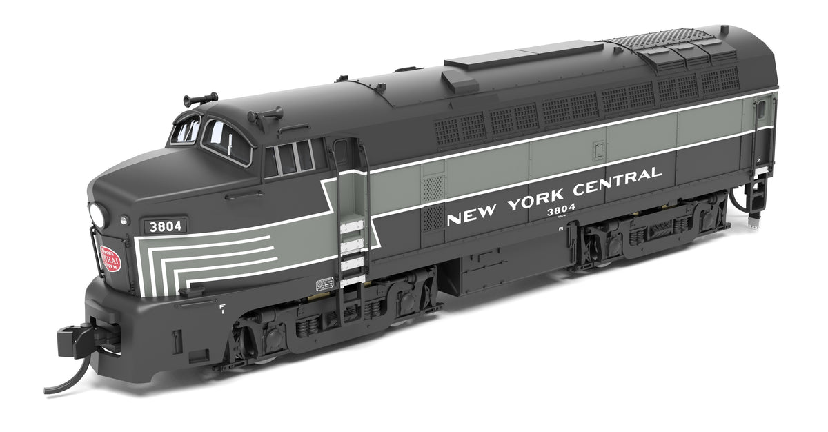 Broadway Limited Imports 9633 N NYC Sharknose, RF-16 A/B set, 3804/3706, Lightning Stripe, A-unit Paragon4 Sound/DC/DCC, Unpowered B-unit