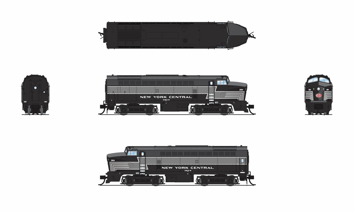 Broadway Limited Imports 9634 N NYC Sharknose, RF-16 A, 3810, Lightning Stripe, Paragon4 Sound/DC/DCC - view 8