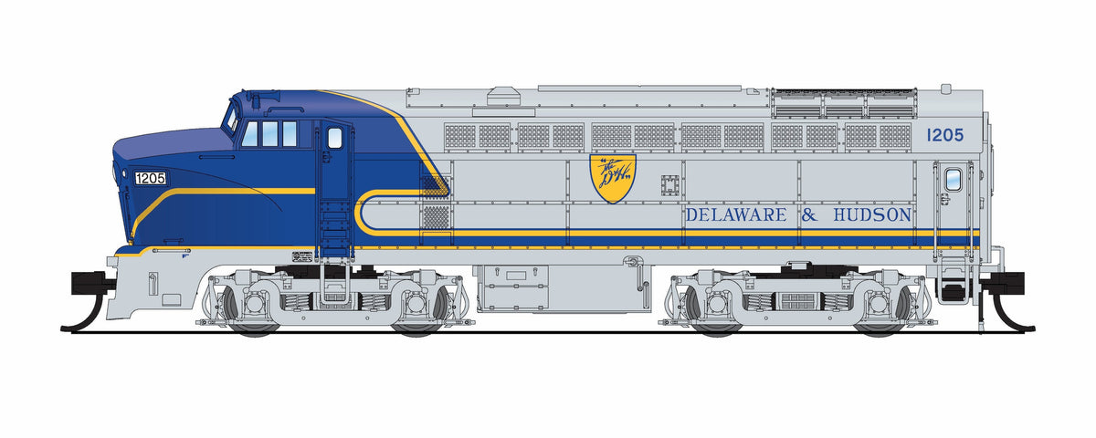 Broadway Limited Imports 9641 N D&H Sharknose, RF-16 A, 1205, Blue Warbonnet, No-Sound / DCC-Ready - view 7