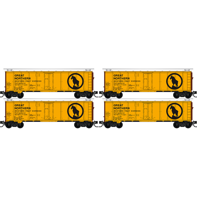 Micro-Trains 983 102 295 N scale WFE / Great Northern 4-Pack 40' Steel Ice Reefer
