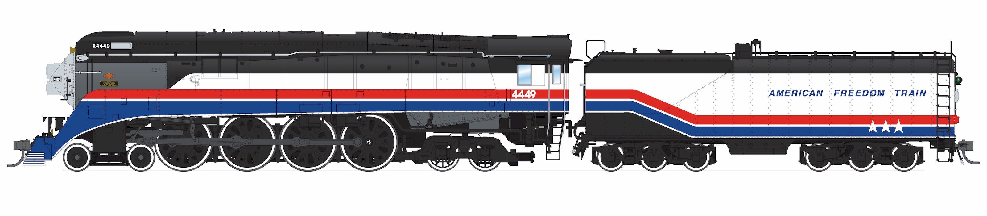 BLI 9841 HO GS-4 SP 4449 - side profile view