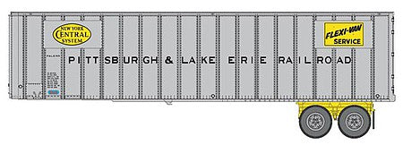 Walthers SceneMaster 2611 HO Scale Flexi-Van 40' Trailer 2-Pk Pittsburgh