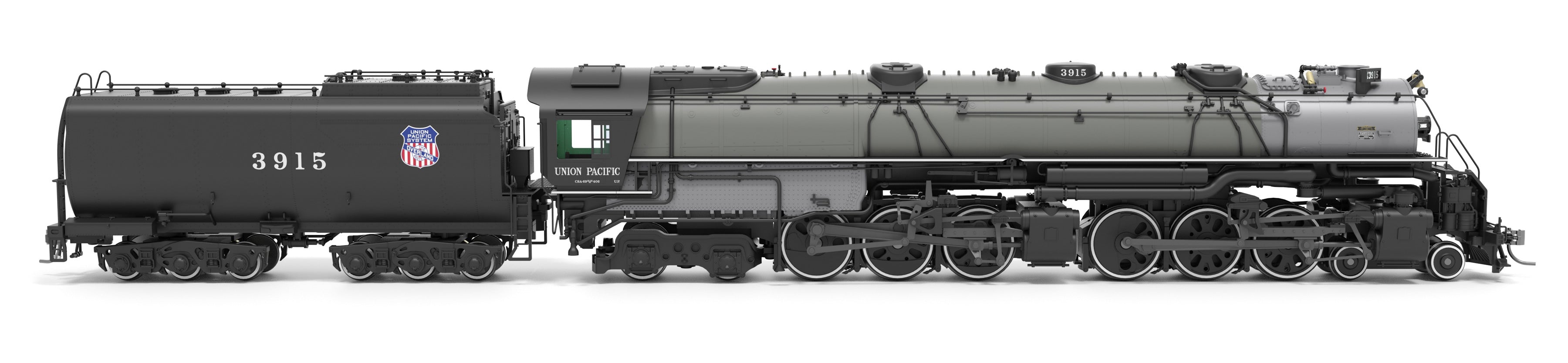 BLI 9918 HO Challenger CSA-2 UP 3915 - cab and engineer-side detail