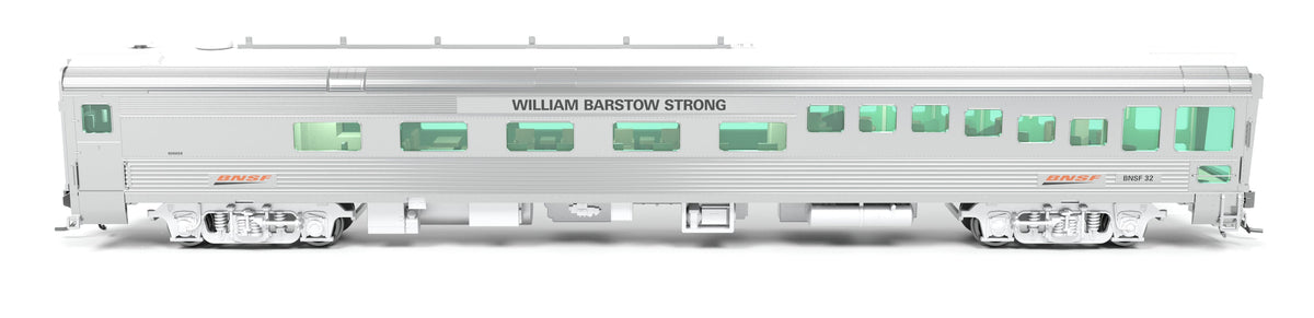 Broadway Limited Imports 9994 HO BNSF Track Inspection Car, BNSF #32 "William Barstow Strong", 2008-2013 Appearance w/ White Roof - view 3
