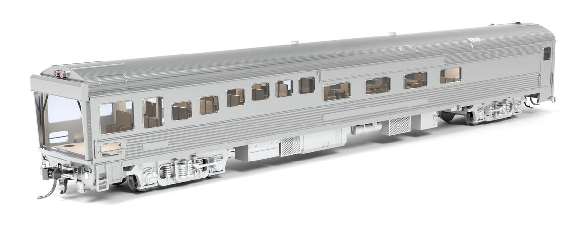Broadway Limited Imports 9997 HO ATSF #89 Track Inspection Car, Unlettered, Stainless Steel