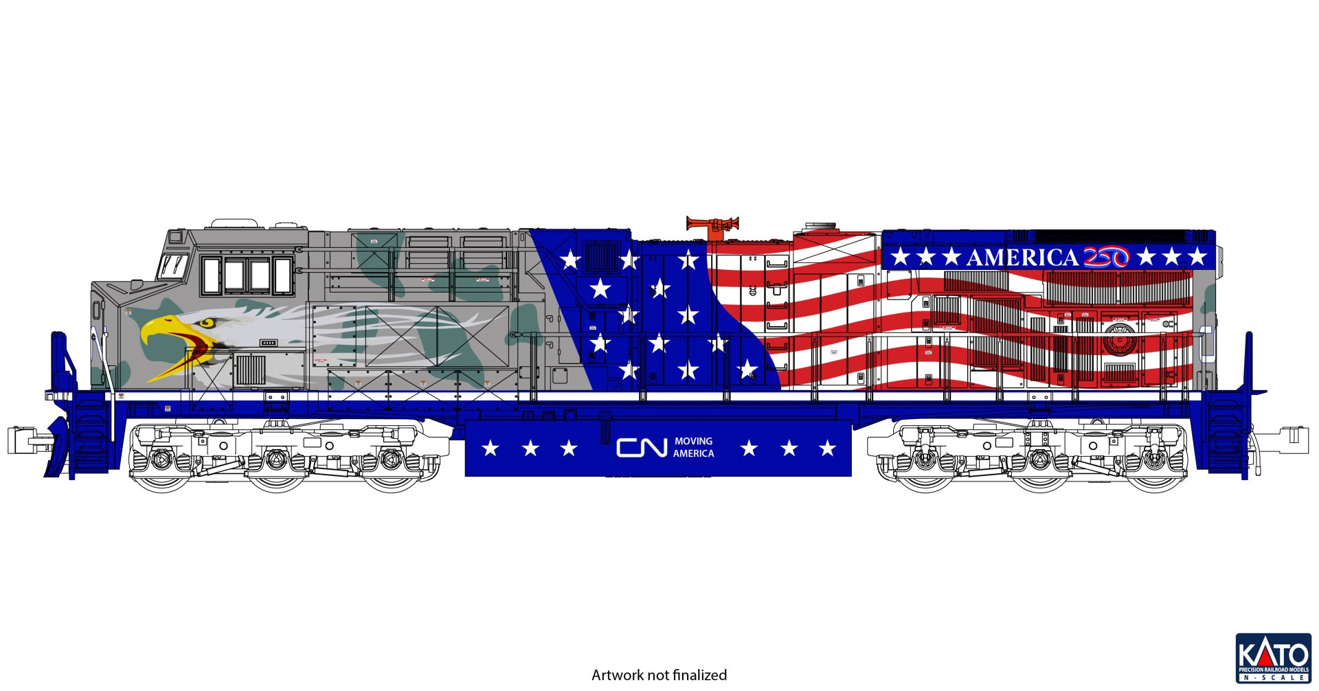 KATO 176-1776 GE ES44AC CN Screaming Eagle #1776