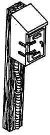Details West 912 HO Scale Telephone Box with Wood Post