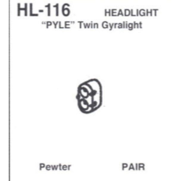 Details West 116 HO Scale Headlight: "Pyle" Twin Gyralight (2)