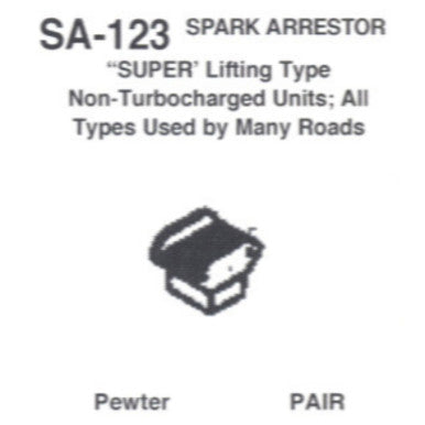 Details West 123 HO Scale Spark Arrestors "Super", Lifting Type - 2 (pair)