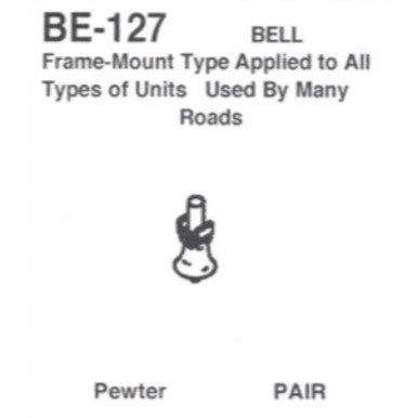 Details West 127 HO Scale Bell, Frame Mount for all Unit Types - 2 (pair)