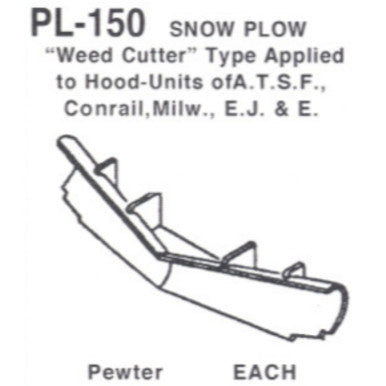 Details West 150 HO Scale Snow Plow, "Weed-Cutter" Type (Several Roads) - 1