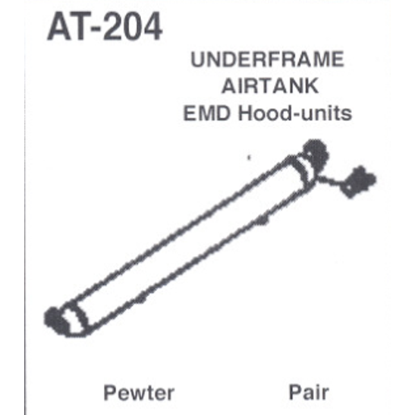 Details West 204 HO Scale Air Tanks: Underframe for EMD Hood Units
