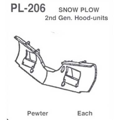 Details West 206 HO Scale Details West PL-206 - Snow Plow, 2nd Gen Hood Units (SP, SR, UP) - 1