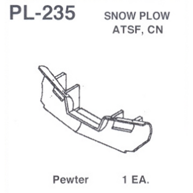 Details West 235 HO Scale Details West PL-235 - Snow Plow, Closed MU Door (ATSF, CN)