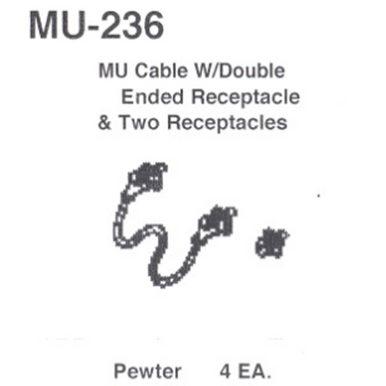 Details West 236 HO Scale Details West MU-236 - MU Cable with Double-Ended Receptacle