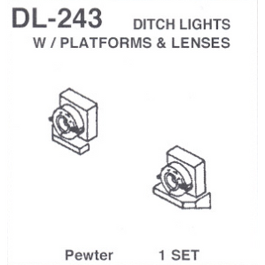 Details West 243 HO Scale Details West DL-243 - Ditch Lights with Platforms & Lenses