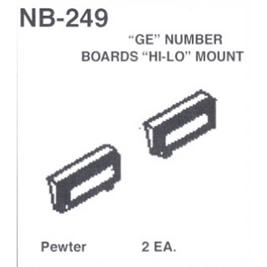 Details West 249 HO Scale "GE" Number Boards "Hi-Lo" Mount (NB-249)