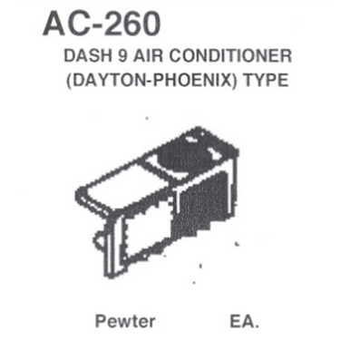 Details West 260 HO Scale Dash-9 Air Conditioner (Dayton-Phoenix Type) (AC-260)