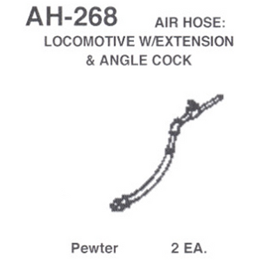Details West 268 HO Scale Air Hose - Locomotive w/Extension & Angle Cock (AH-268)