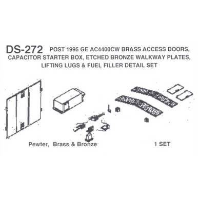 Details West 272 HO Scale Post-1995 GE AC4400CW Detail Set (DS-272)