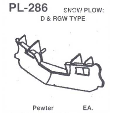 Details West 286 HO Scale Snow Plow - D&RGW Type (PL-286)