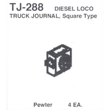 Details West 288 HO Scale Diesel Loco Truck Journal - Square Type, All Roads (TJ-288) - 4