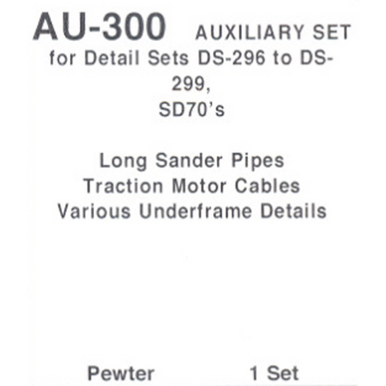 Details West 300 HO Scale AU-300 Auxiliary Detail Set for Detail Kits 296 & 299 (SD70)