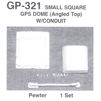 Details West 321 HO Scale GP-321 Small Square GPS Dome (Angled Top) w/Conduit