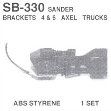 Details West 330 HO Scale SB-330 Locomotive Sander Brackets, 4- & 6-Axle Trucks (Pewter) 1 set