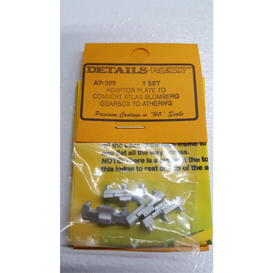 Details West 355 HO Scale Adaptor Plate to Convert Atlas Truck Sideframe to Athearn (Blomberg) - 1 set
